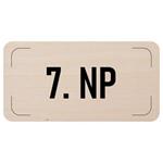 Označenie podlažia - 7. NP, drevená tabuľka, 300 x 150 mm