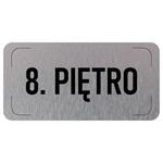 Označenie podlažia - 8. poschodie, hliníková tabuľka, 300 x 150 mm