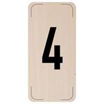 Označenie podlažia - číslo 4, drevená tabuľka, 300 x 150 mm