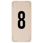 Označenie podlažia - číslo 8, drevená tabuľka, 300 x 150 mm