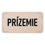 Označenie podlažia - Prízemie, drevená tabuľka, 300 x 150 mm