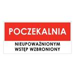 POCZEKALNIA, płyta PVC 1 mm 190x90 mm