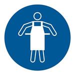 Používaj ochrannú zásteru - SYMBOL, samolepka 100x100