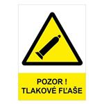 Pozor! Tlakové fľaše, samolepka 148x210mm