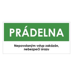 PRÁDELNA, zelená, plast 2 mm 190x90 mm