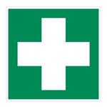 Prvá pomoc - ošetrovňa - označenie lekárničky - bezpečnostná tabuľka, samolepka 300x300 mm