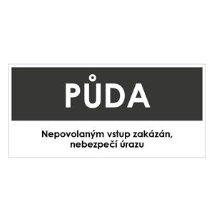 PŮDA, šedá, plast 1 mm 190x90 mm