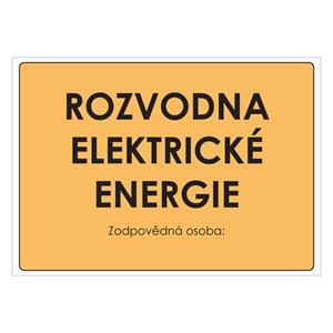 Rozvodna elektrické energie, samolepka a4