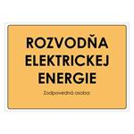 Rozvodňa elektrickej energie, plast 2mm 297x210mm