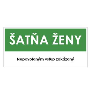 Šatňa ženy, zelená, plast 1mm,190x90mm