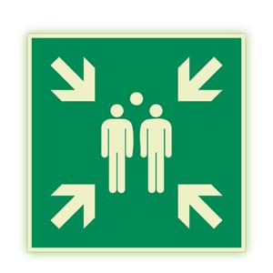 Shromaždiště - fotoluminiscenční tabulka, plast 2 mm 300x300 mm