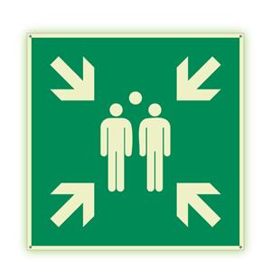 Shromaždiště - fotoluminiscenční tabulka s dírkami, plast 2 mm 300x300 mm