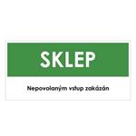 SKLEP, zelená, plast 2 mm 190x90 mm