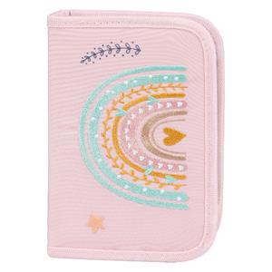 Školský peračník jednoposchodový Dúha ružový