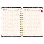 Špirálový 18-mesačný diár Petito - Fialové kvety 2025/2026