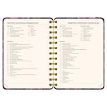 Špirálový 18-mesačný diár Petito - Fialové kvety 2025/2026