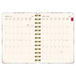 Špirálový 18-mesačný diár Petito - Ružová Mramor 2025/2026