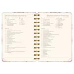 Špirálový 18-mesačný diár Petito - Ružová Mramor 2025/2026