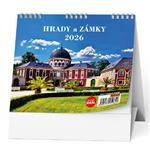 Stolový kalendár 2026 IDEÁL - Hrady a zámky