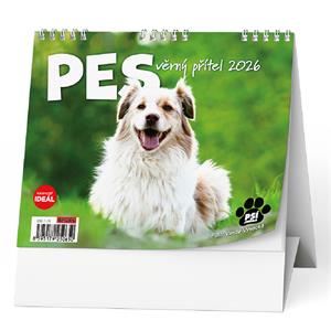 Stolový kalendár 2026 IDEÁL - Pes - verný priateľ /s psími menami/