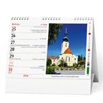 Stolový kalendár 2026 Katolícky kalendár /kostoly a kaplnky/
