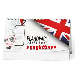 Stolový kalendár 2026 Plánovací daňový kalendár s angličtinou