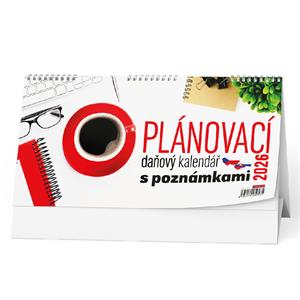 Stolový kalendár 2026 Plánovací daňový kalendár s poznámkami