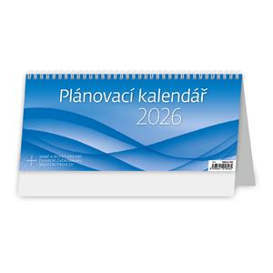 Stolový kalendár 2026 - Plánovací kalendár MODRÝ