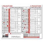 Stolový kalendár 2026 Plánovacia karta