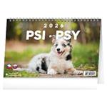 Stolový kalendár 2026 Psy - Psy CZ/SK