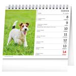 Stolový kalendár 2026 Psy - s menami psov