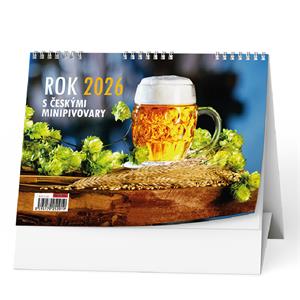 Stolový kalendár 2026 Rok 2026 s českými minipivovarmi