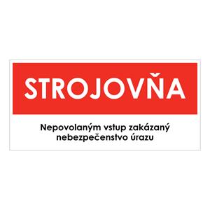 Strojovňa,plast 1mm,190x90mm