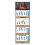 Štvormesačný kalendár Kvatro Kraft skládaný český 2027 - modrý