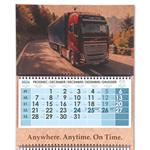 Štvormesačný kalendár Kvatro Kraft skládaný český so špirálou 2027 - modrý