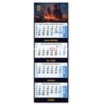 Štvormesačný kalendár Kvatro skládaný český 2027 - modrý