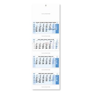 Štvormesačný kalendár Kvatro skládaný český 2027 - modrý