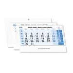 Štvormesačný kalendár Kvatro skládaný český so špirálou 2026 - modrý