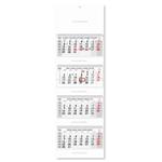 Štvormesačný kalendár Kvatro skládaný český so špirálou 2026 - sivý