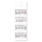 Štvormesačný kalendár Kvatro skládaný český so špirálou 2027 - sivý