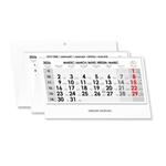 Štvormesačný kalendár Kvatro skládaný polský so špirálou 2026 - sivý