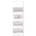 Štvormesačný kalendár Kvatro skládaný polský so špirálou 2026 - sivý