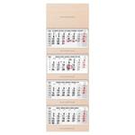 Štvormesačný kalendár Kvatro Wood skládaný slovenský so špirálou 2026 - sivý