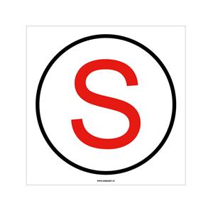 Suchovod - bezpečnostní tabulka, samolepka 148x148 mm