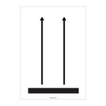 TĄ STRONĄ DO GÓRY - CZARNY ZNAK, naklejka, 74x105 mm