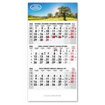 Trojmesačný kalendár Trio český 2026 - sivý