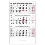 Trojmesačný kalendár Trio český 2026 - sivý