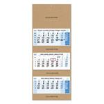 Trojmesačný kalendár Trio Kraft skládaný český 2027 - modrý