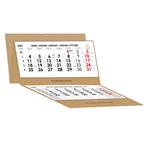 Trojmesačný kalendár Trio Kraft skládaný český 2027 - sivý