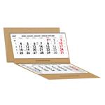 Trojmesačný kalendár Trio Kraft skládaný český so špirálou 2027 - sivý